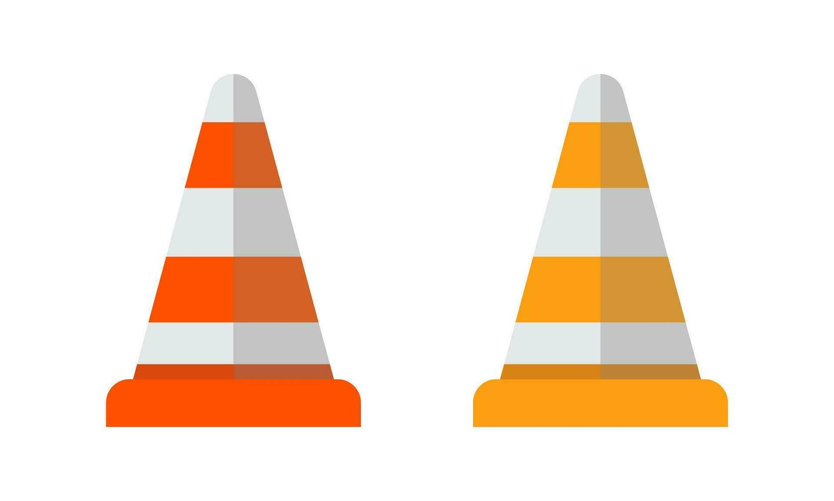 traffic cone vector illustration, flat design
