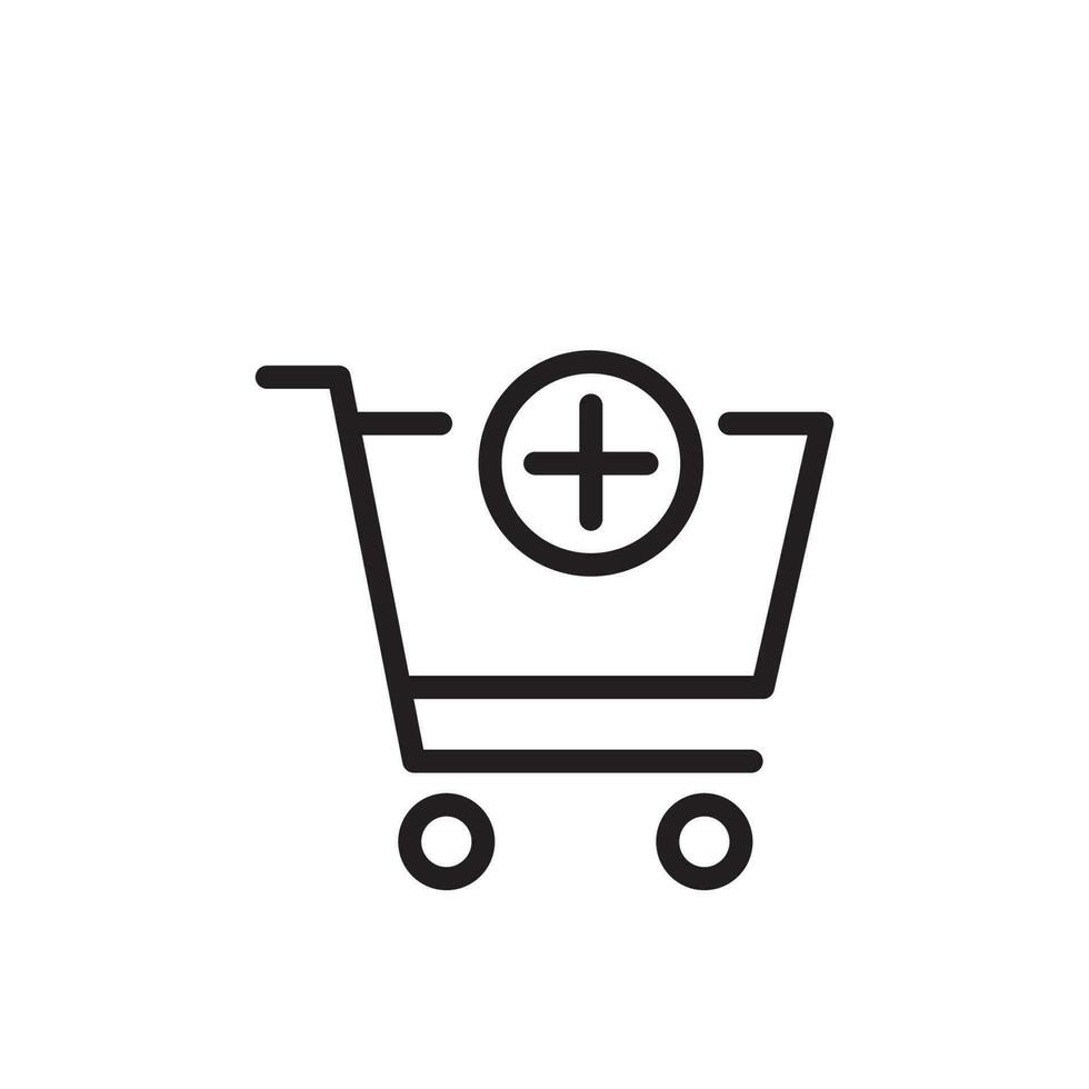 vector illustration shopping cart, order, repeat  line, outline, black, solid