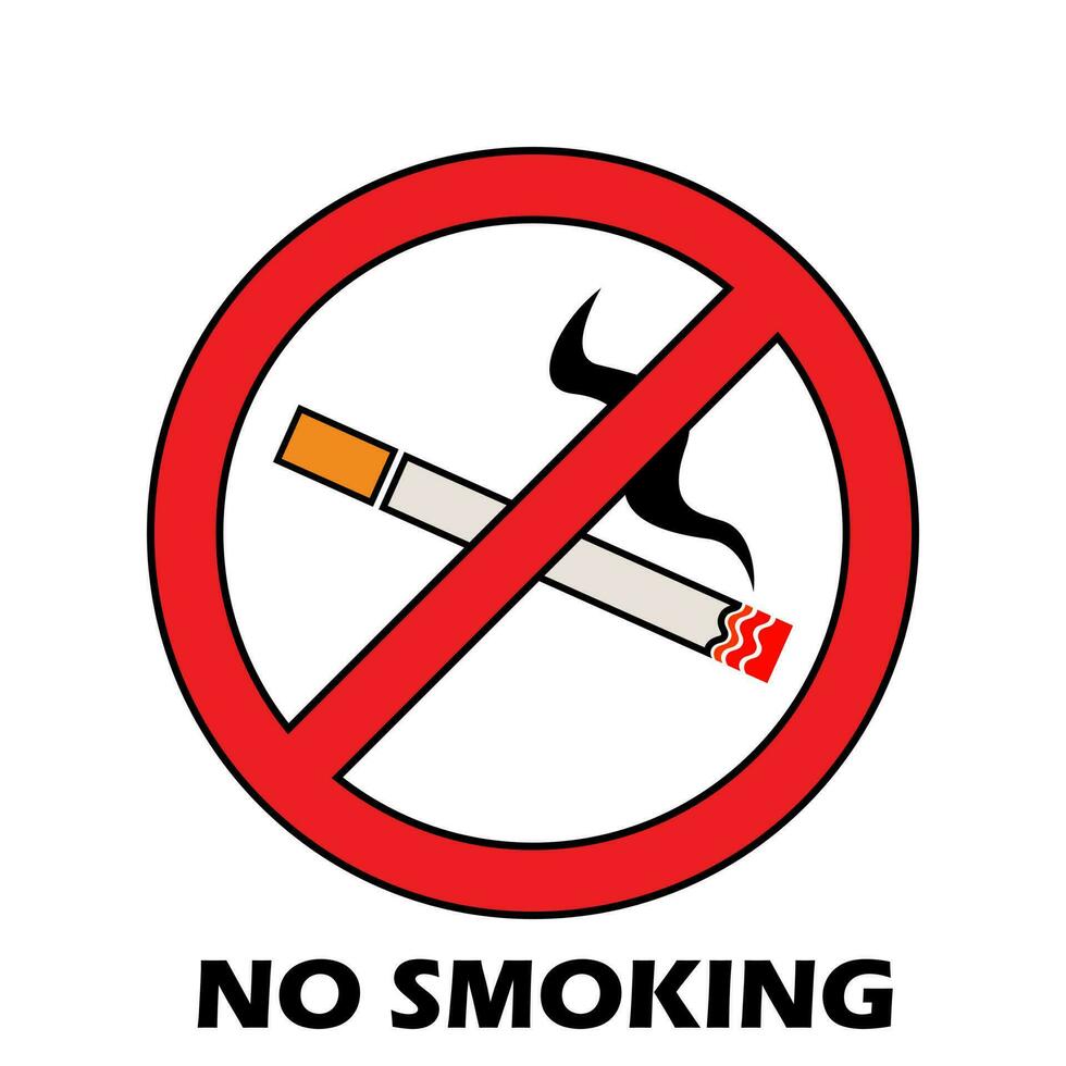 no smocking sign vector design illustration isolated on white background.