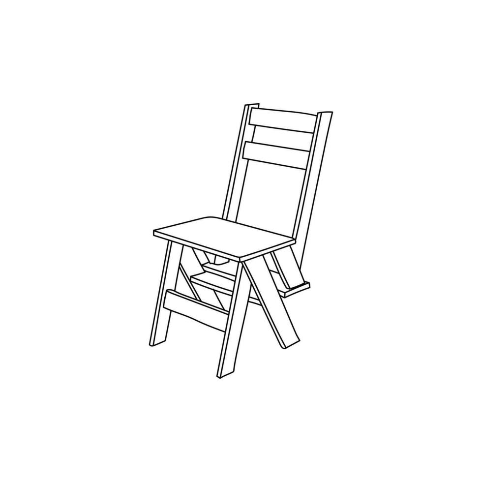 silla línea sencillo logo diseño, mueble logo diseño plantilla, logo para tu empresa vector