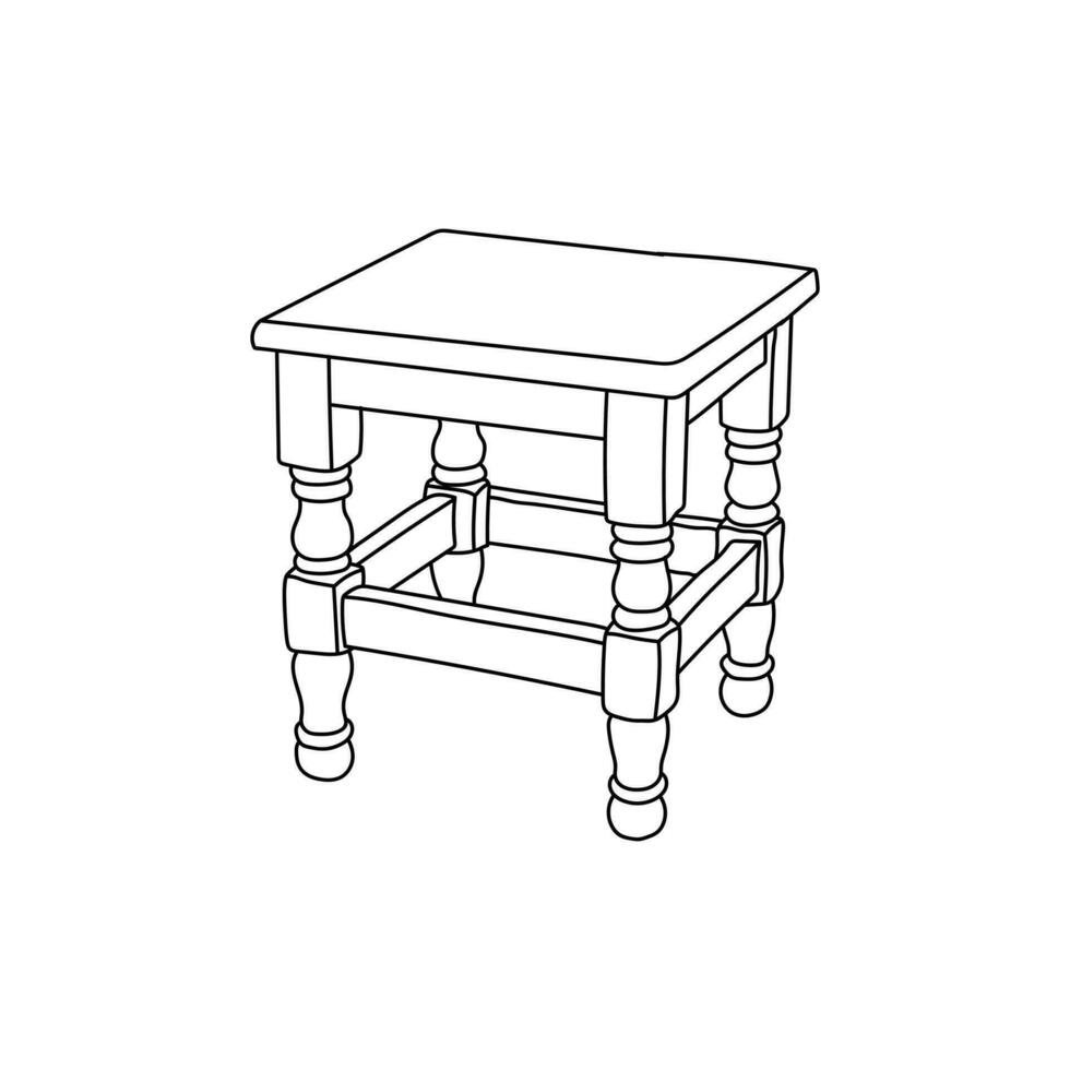 Modern Table Furniture, Graphic Element Illustration Template Design. vector