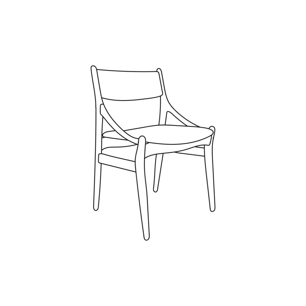 dining chair line modern simple creative design, logo for restaurant and etc. creative logo design template vector