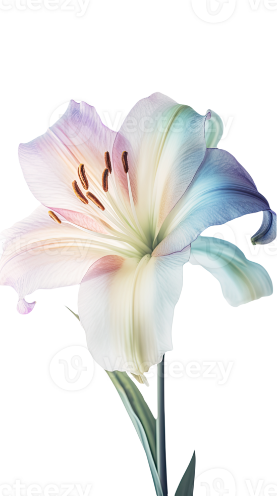 Beautiful Image of Blossom Lily Flower on Background. . png