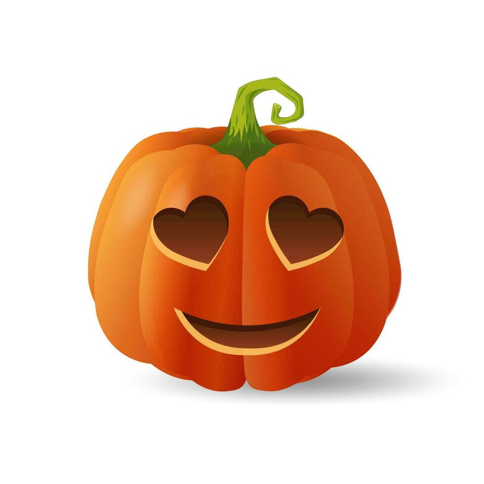 concepto de dibujos animados de vacaciones de calabaza naranja de miedo de halloween vector