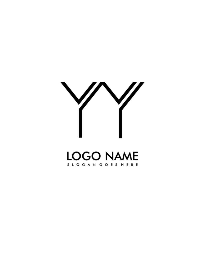 YY Initial minimalist modern abstract logo vector