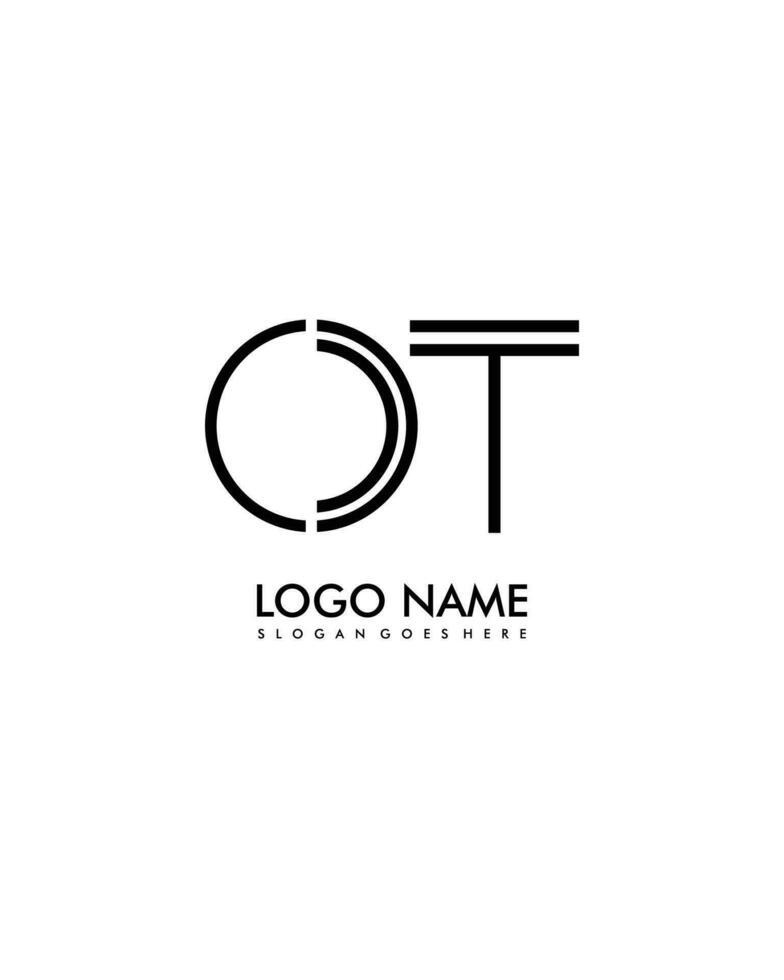 OT Initial minimalist modern abstract logo vector