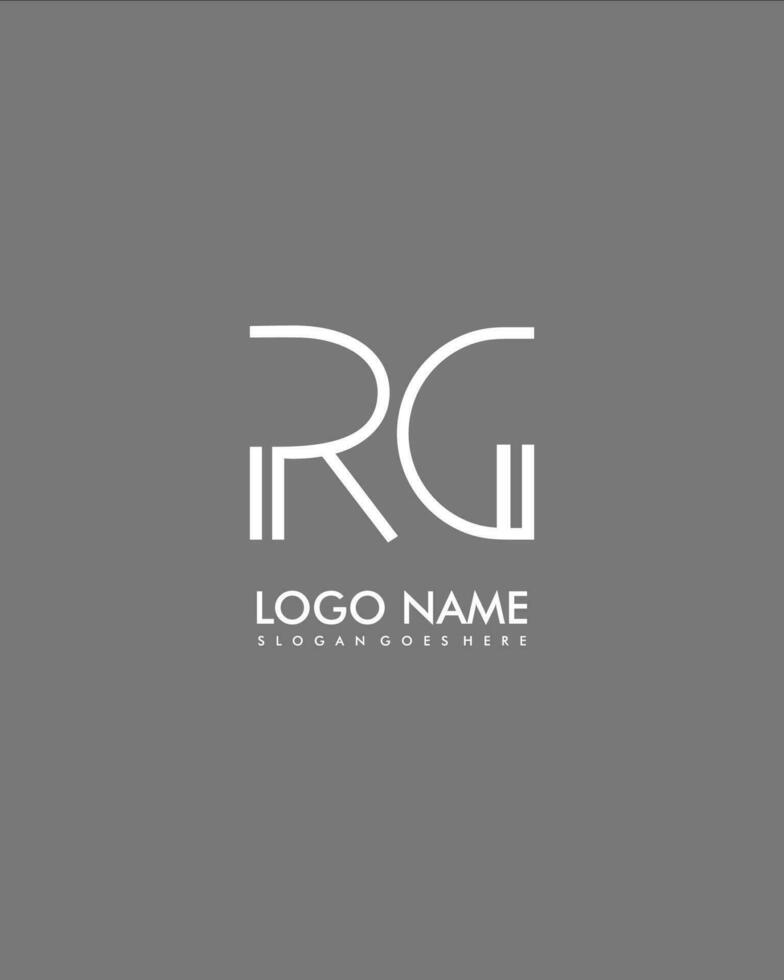 rg inicial minimalista moderno resumen logo vector