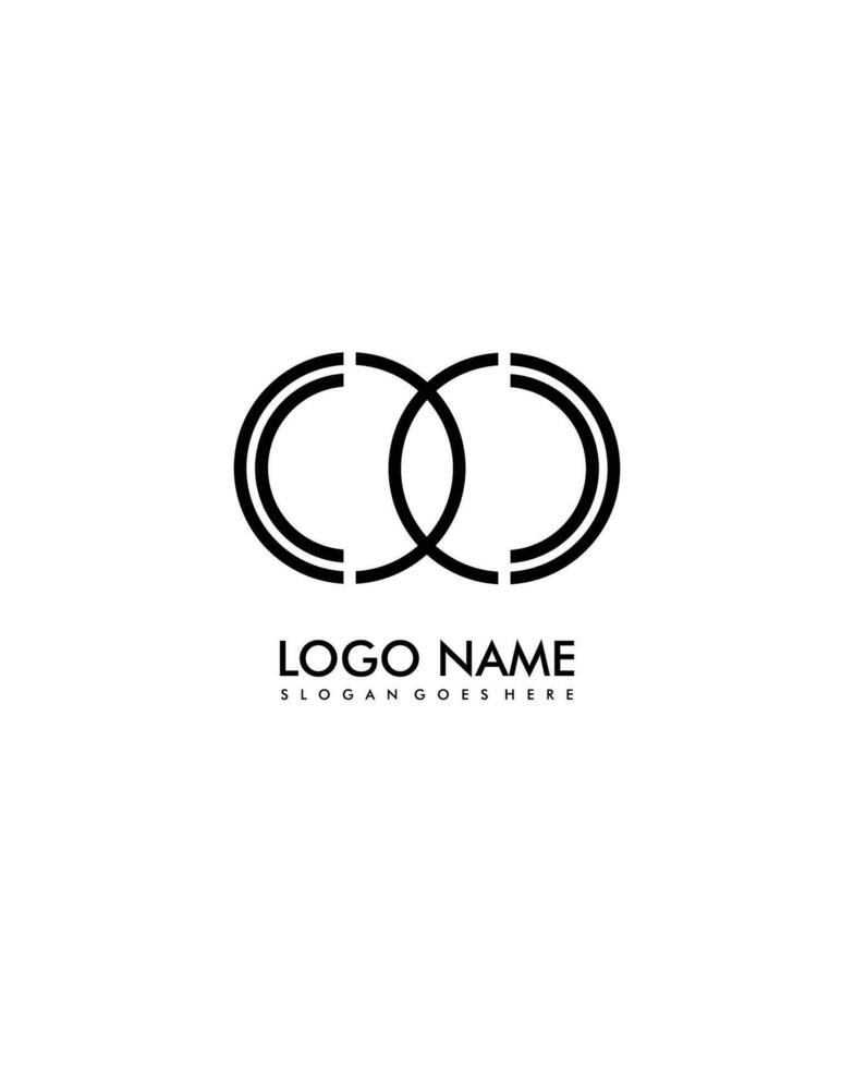 OO Initial minimalist modern abstract logo vector
