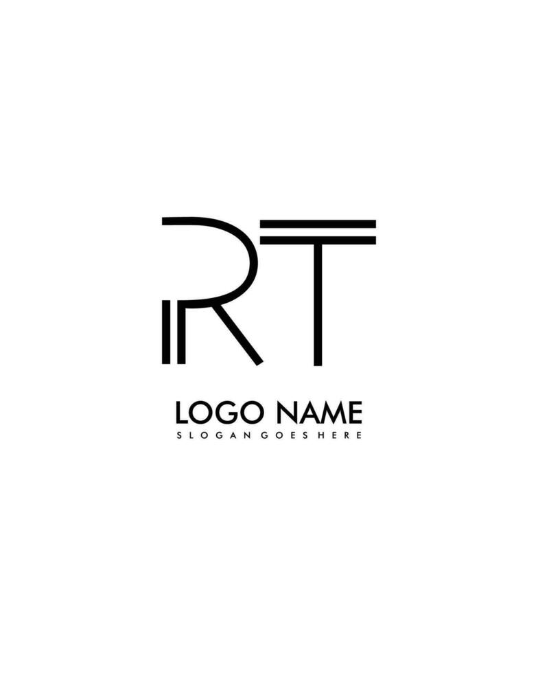 RT Initial minimalist modern abstract logo vector