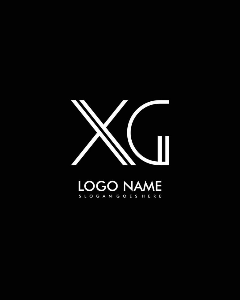 XG Initial minimalist modern abstract logo vector