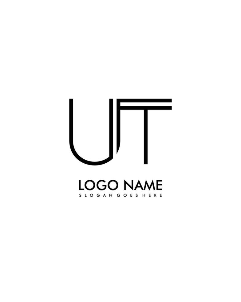 UT Initial minimalist modern abstract logo vector