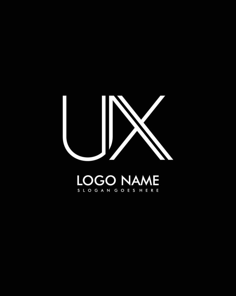 UX Initial minimalist modern abstract logo vector