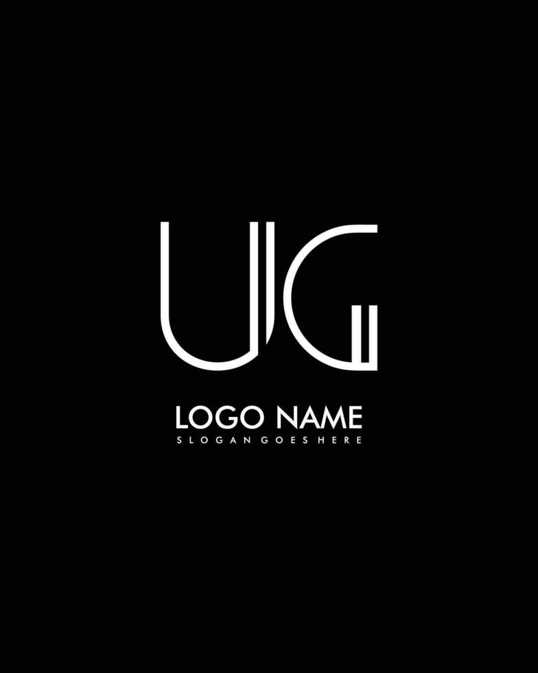 UG Initial minimalist modern abstract logo vector