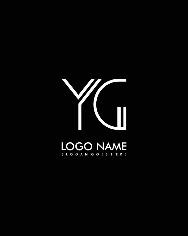 YG Initial minimalist modern abstract logo vector