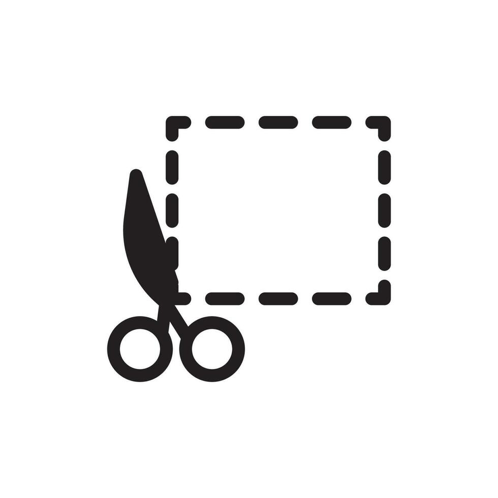 scissor icon line outline, vector illustration