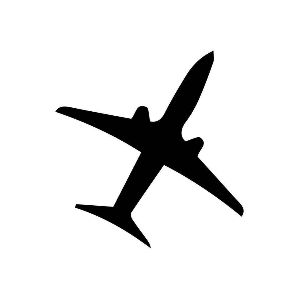 Plane icon vector, solid illustration, pictogram isolated on white. vector illustration