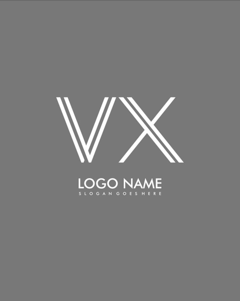 VX Initial minimalist modern abstract logo vector