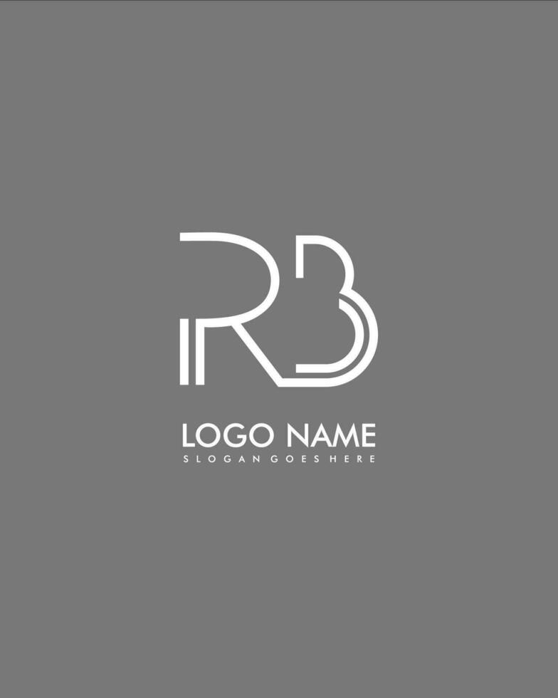 rb inicial minimalista moderno resumen logo vector