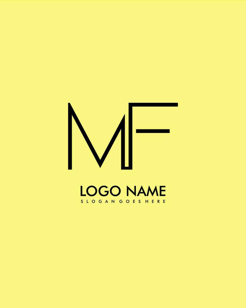 MF Initial minimalist modern abstract logo vector