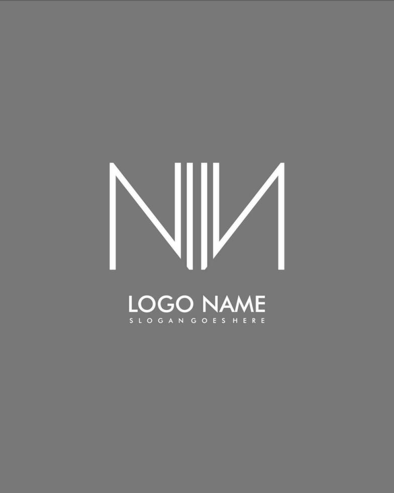 NN Initial minimalist modern abstract logo vector