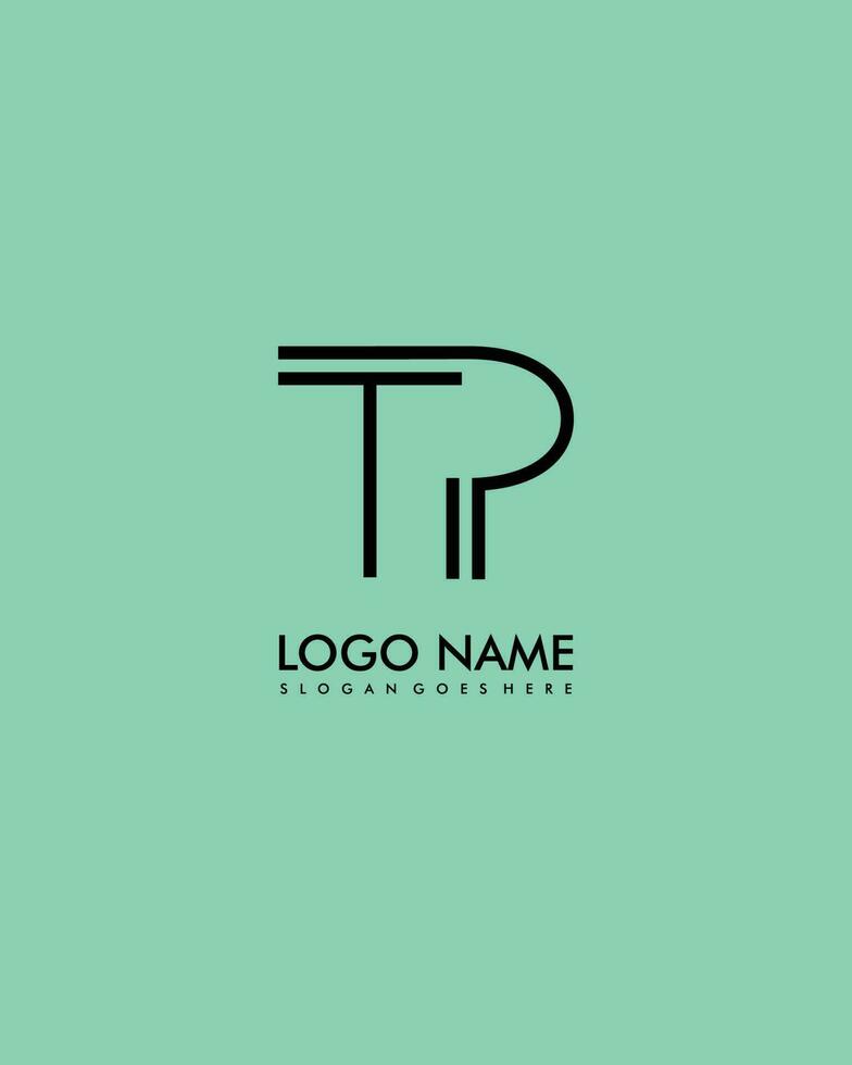 TP Initial minimalist modern abstract logo vector