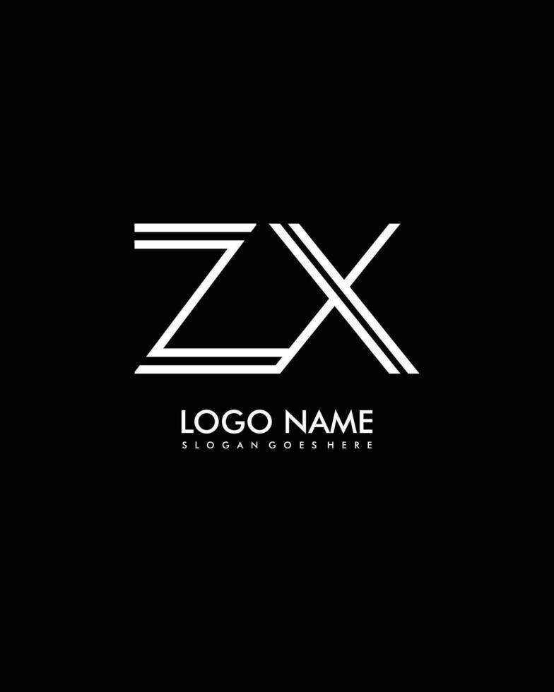 ZX Initial minimalist modern abstract logo 24665598 Vector