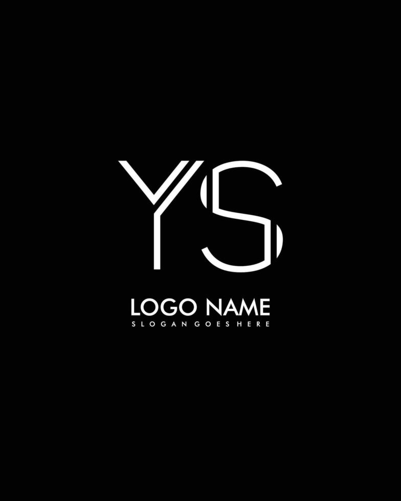 YS Initial minimalist modern abstract logo vector