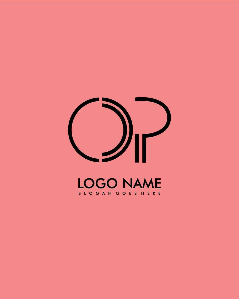 OP Initial minimalist modern abstract logo vector