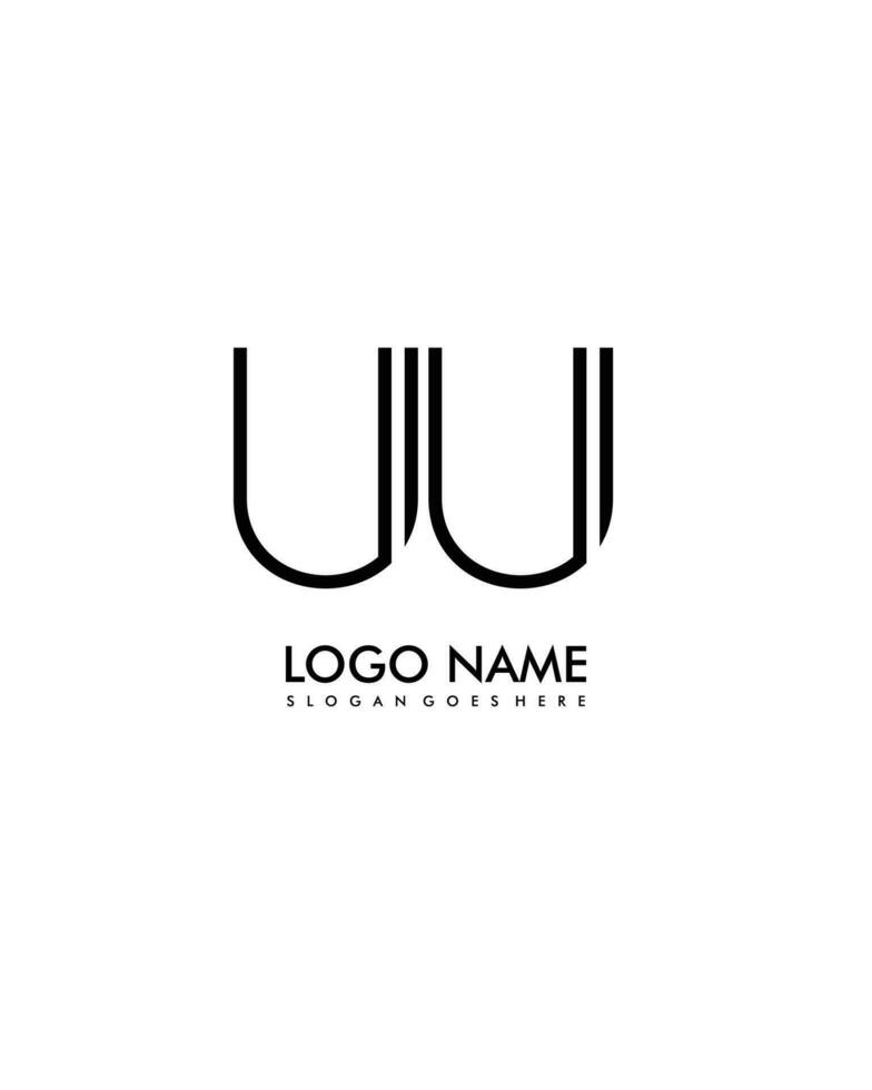 UU Initial minimalist modern abstract logo vector