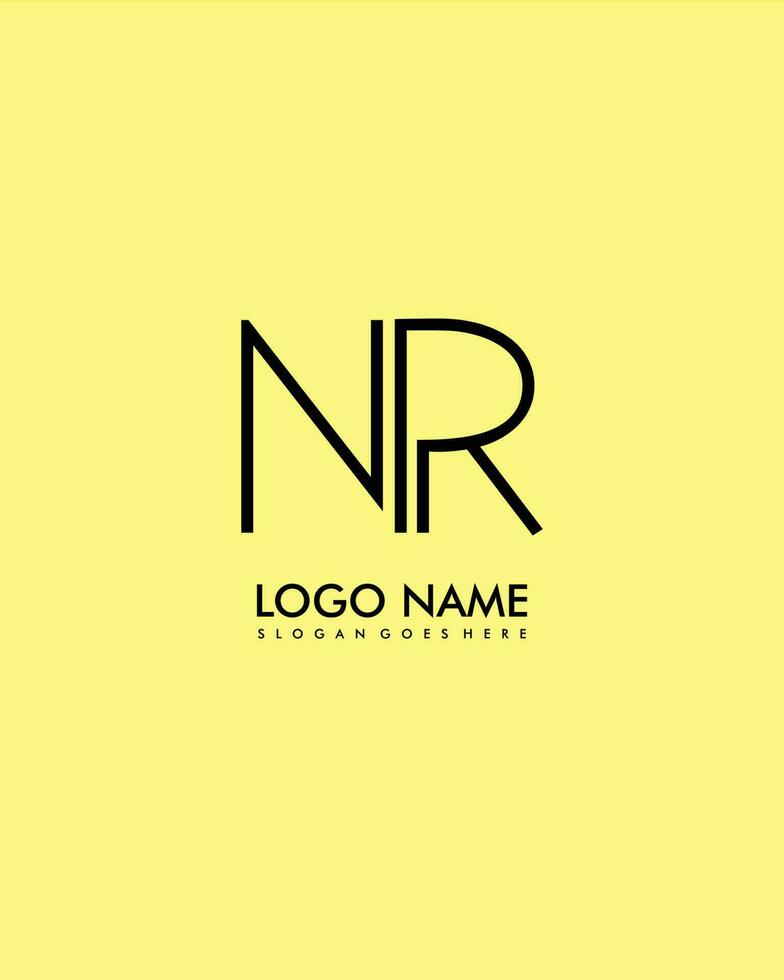NR Initial minimalist modern abstract logo vector