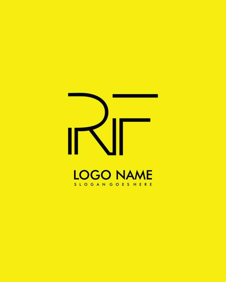 RF Initial minimalist modern abstract logo vector