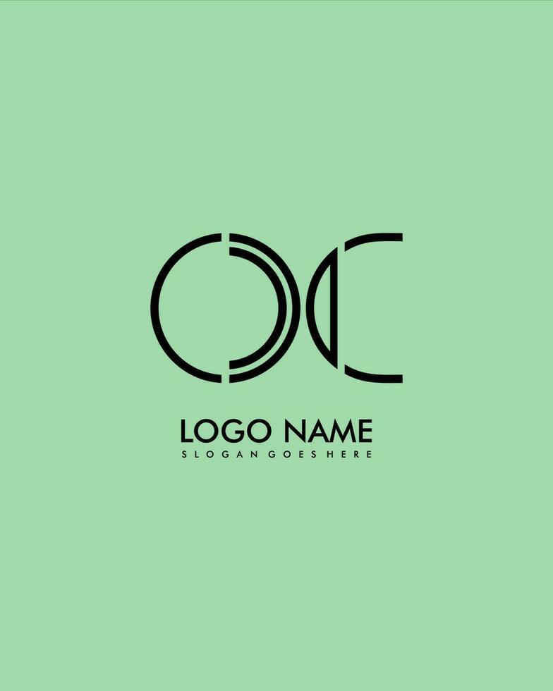 OC Initial minimalist modern abstract logo vector