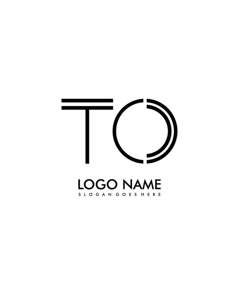 TO Initial minimalist modern abstract logo vector