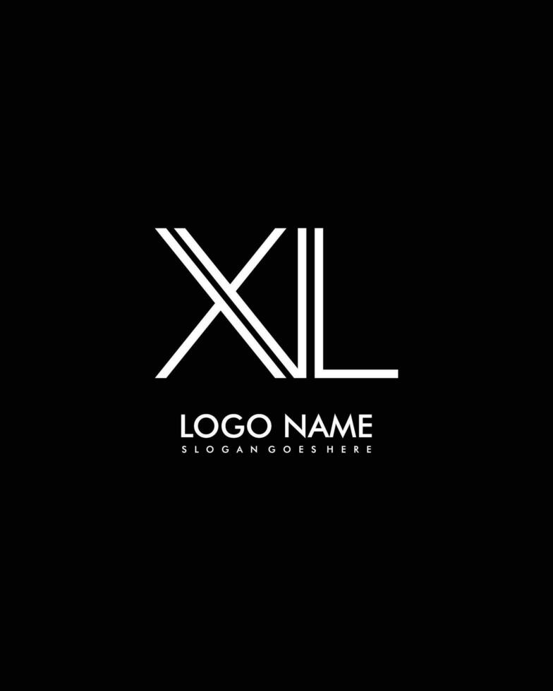 XL Initial minimalist modern abstract logo vector