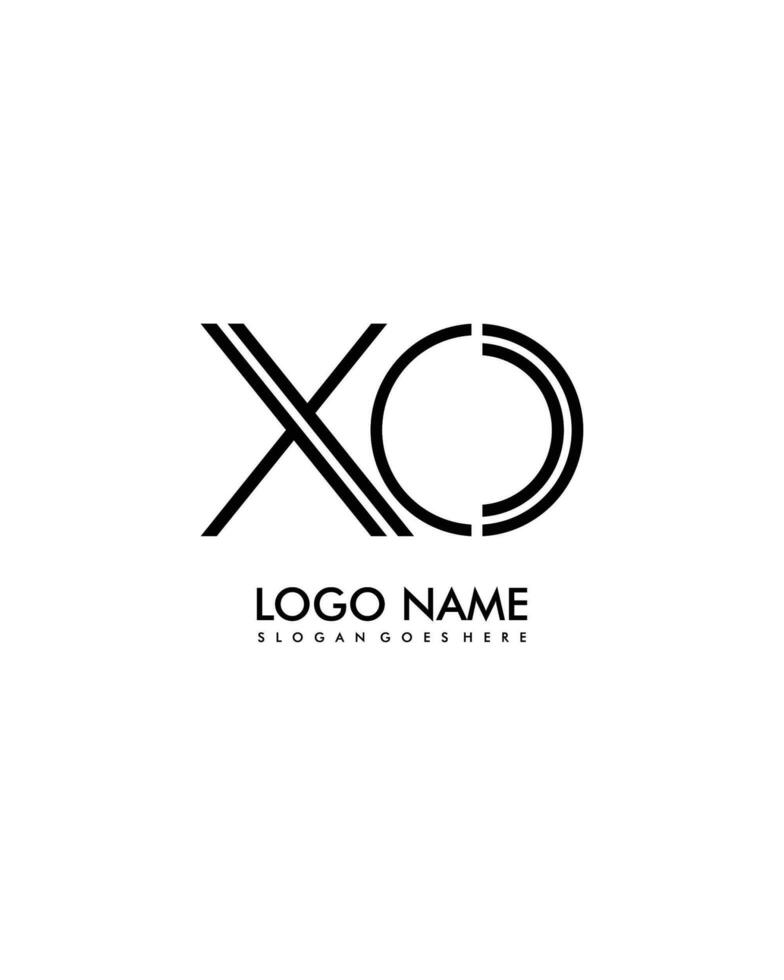 XO Initial minimalist modern abstract logo vector