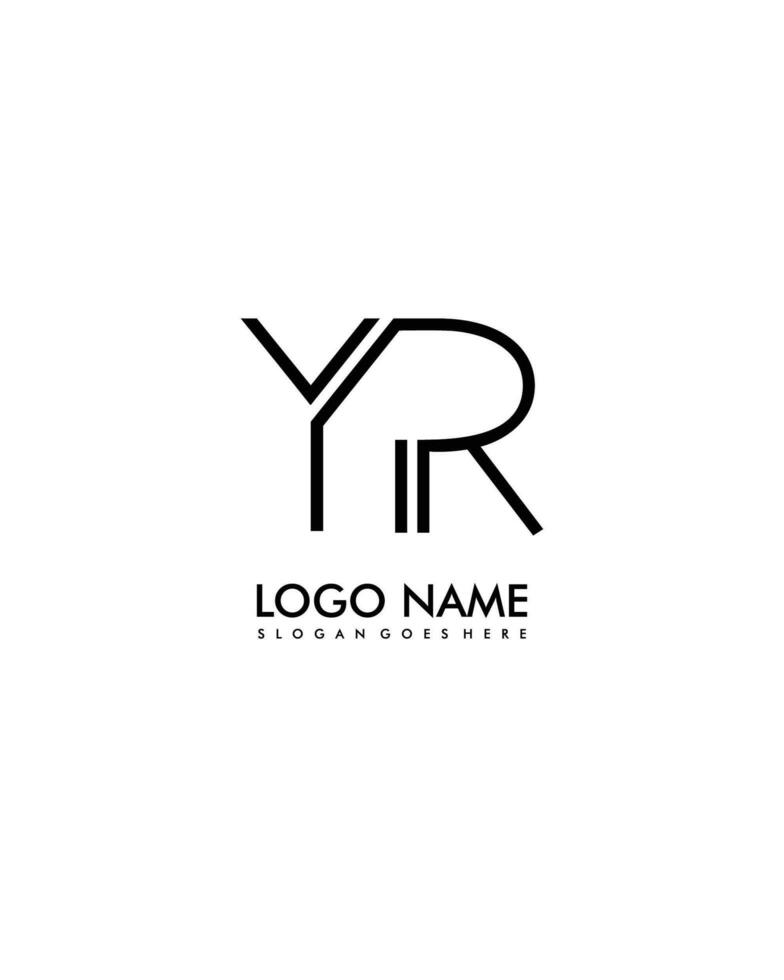 YR Initial minimalist modern abstract logo vector