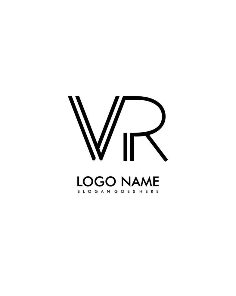 VR Initial minimalist modern abstract logo vector