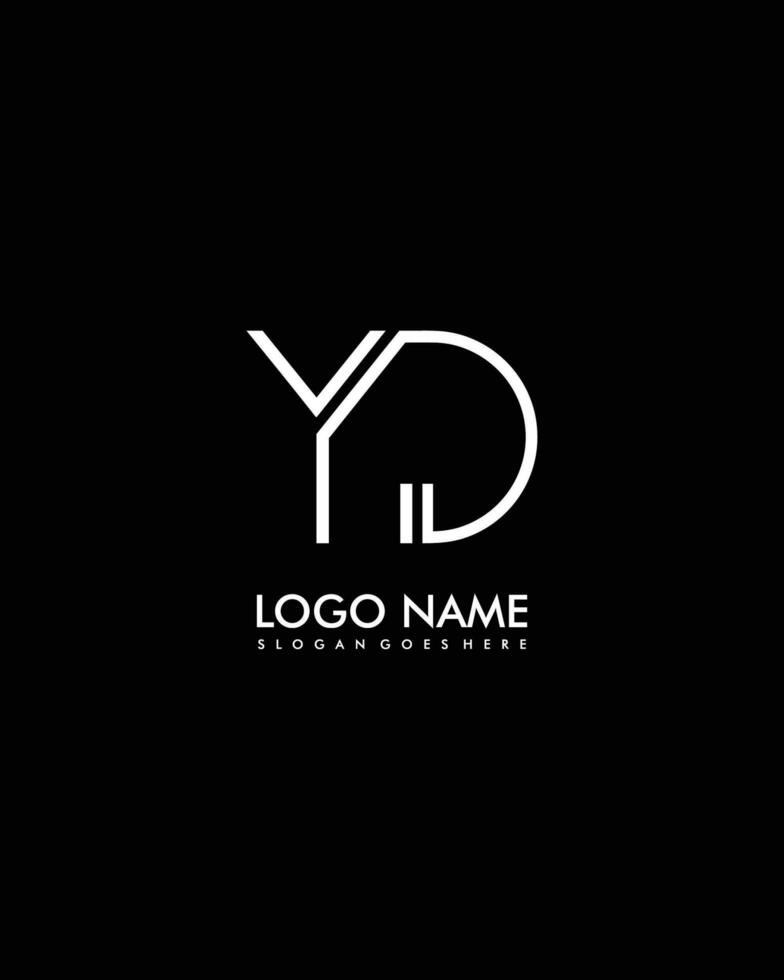 YD Initial minimalist modern abstract logo vector