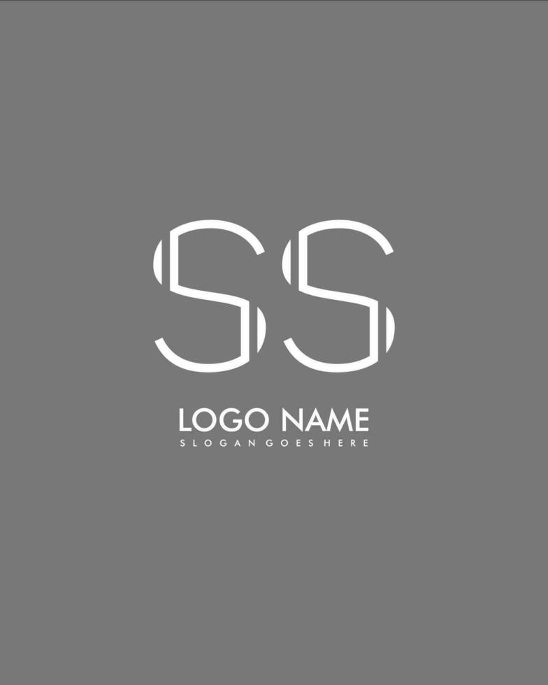 SS Initial minimalist modern abstract logo vector