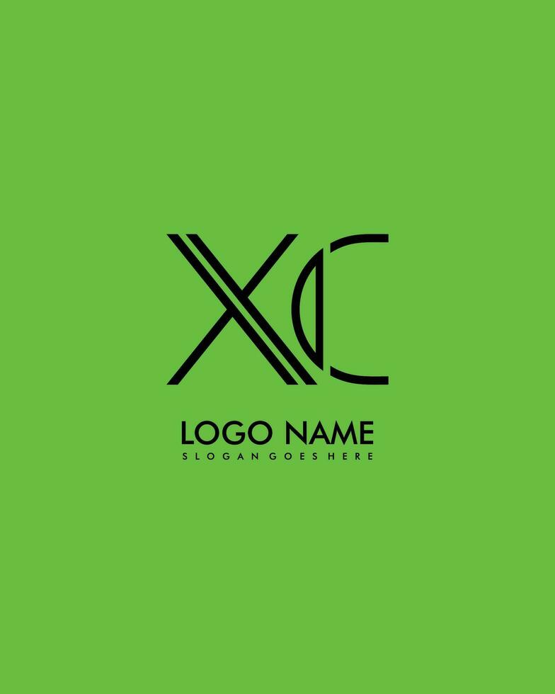 XC Initial minimalist modern abstract logo vector