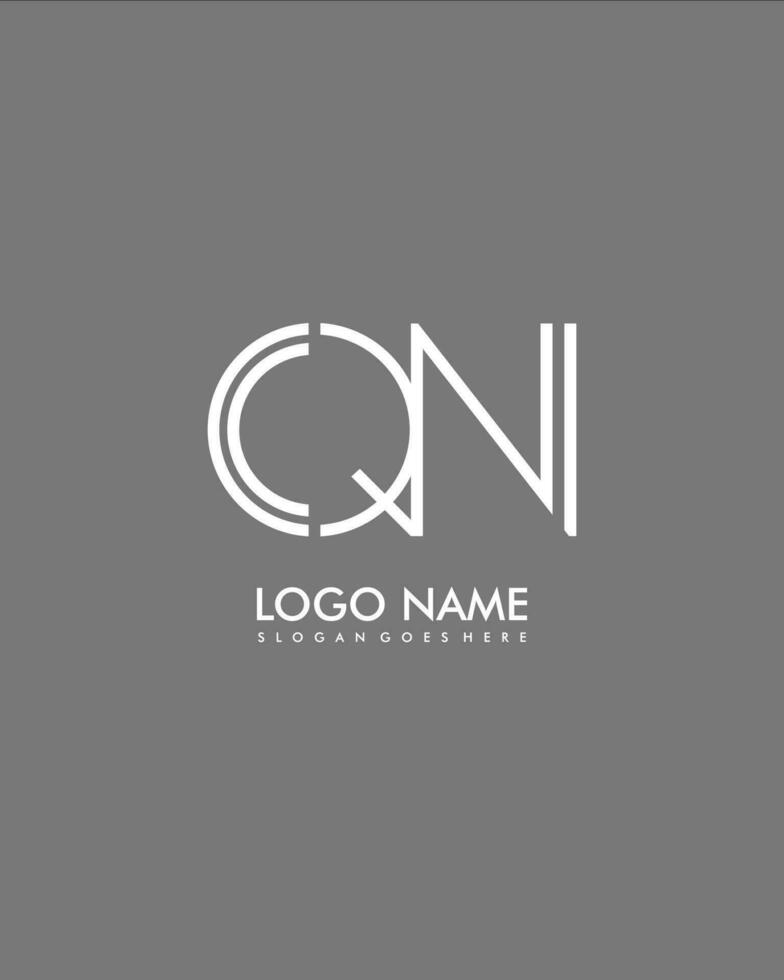 QN Initial minimalist modern abstract logo vector