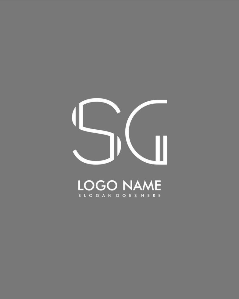 sg inicial minimalista moderno resumen logo vector