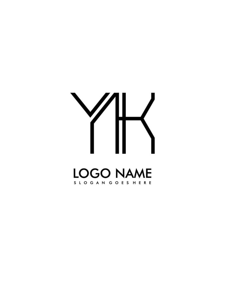 YK Initial minimalist modern abstract logo vector