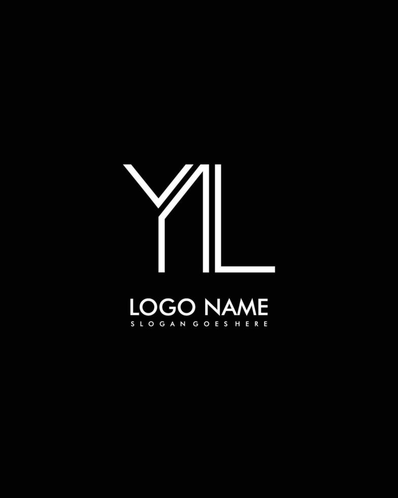 YL Initial minimalist modern abstract logo vector