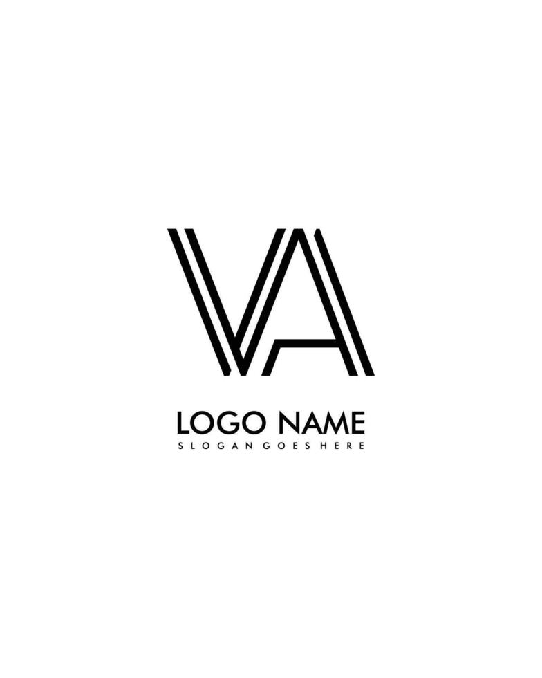 Virginia inicial minimalista moderno resumen logo vector