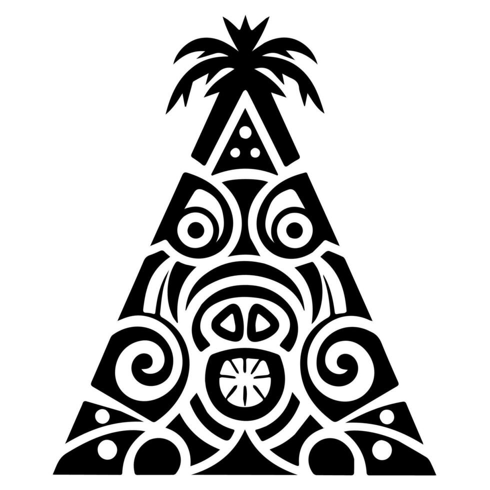 Polynesian elements, icon, glyph, vector, isolate, silhouette, totem, tattoo vector