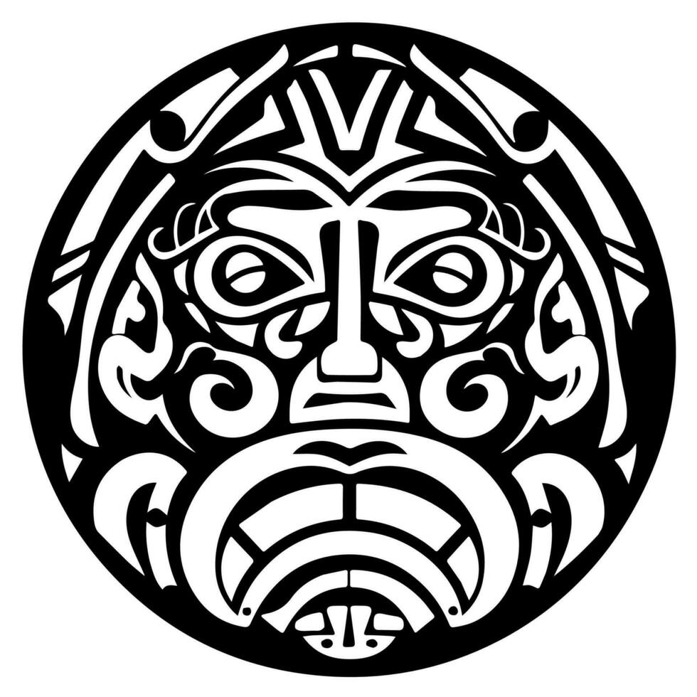 Polynesian elements, icon, glyph, vector, isolate, silhouette, totem, tattoo vector