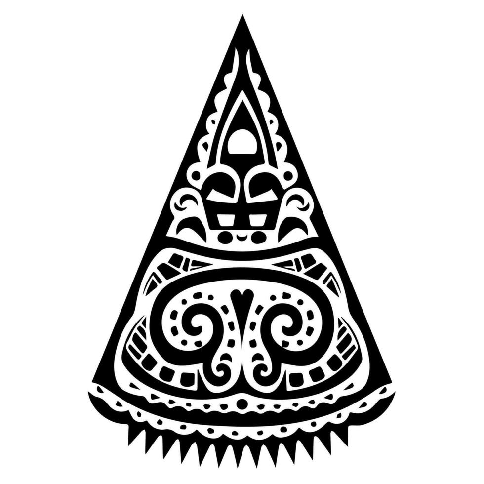Polynesian elements, icon, glyph, vector, isolate, silhouette, totem, tattoo vector