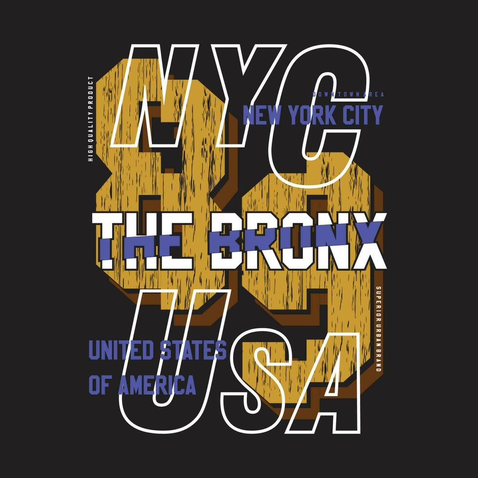 Nueva York, Estados Unidos letras gráfico, tipografía vector, t camisa diseño, ilustración, bueno para casual estilo vector