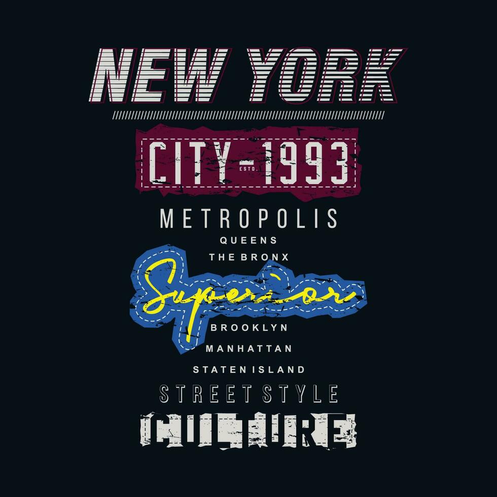 nuevo York cultura resumen gráfico, tipografía vector, t camisa diseño ilustración, bueno para Listo imprimir, y otro utilizar vector